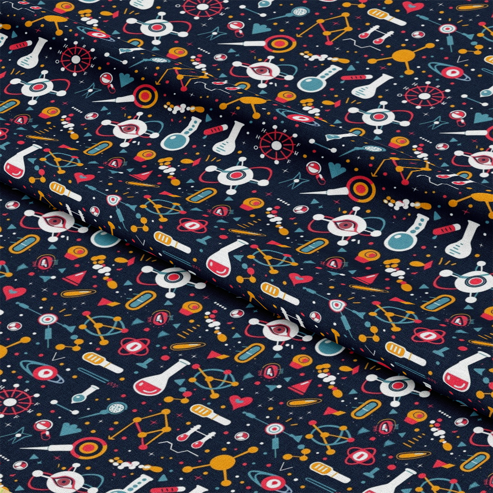 Science Kit Pattern 12 Quilting Cotton Fabric
