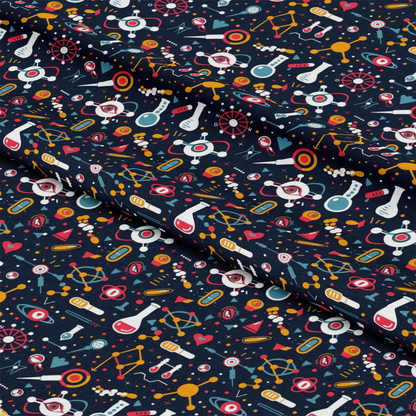 Science Kit Pattern 12 Quilting Cotton Fabric