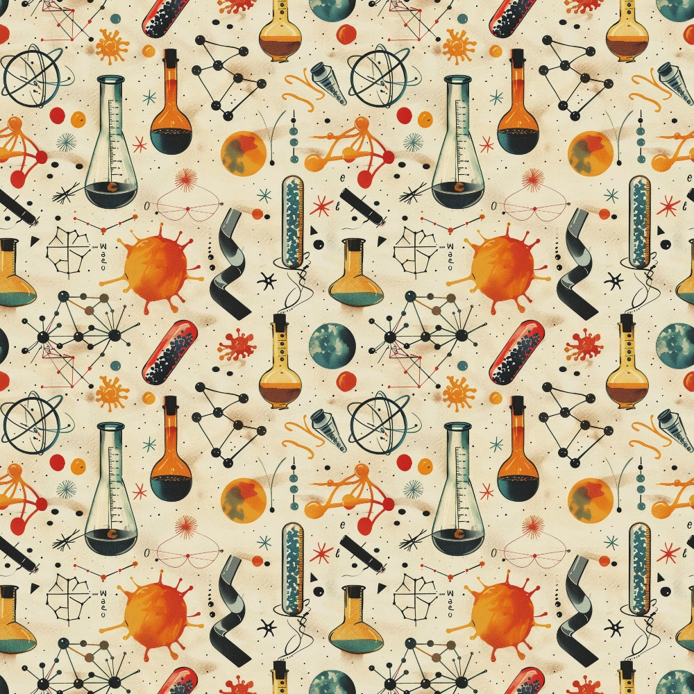 Science Kit Pattern 13 Quilting Cotton Fabric