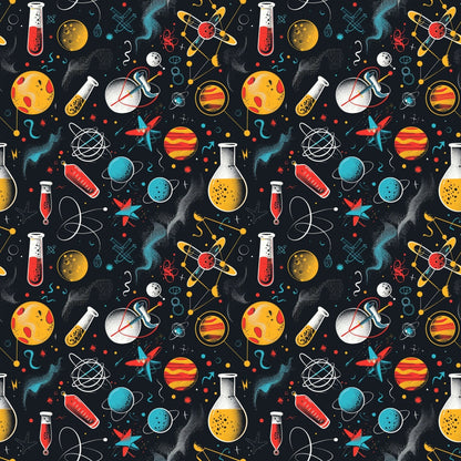 Science Kit Pattern 14 Quilting Cotton Fabric