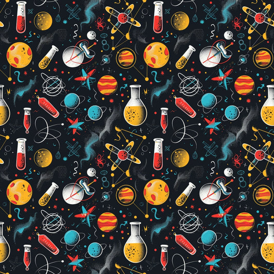 Science Kit Pattern 14 Quilting Cotton Fabric