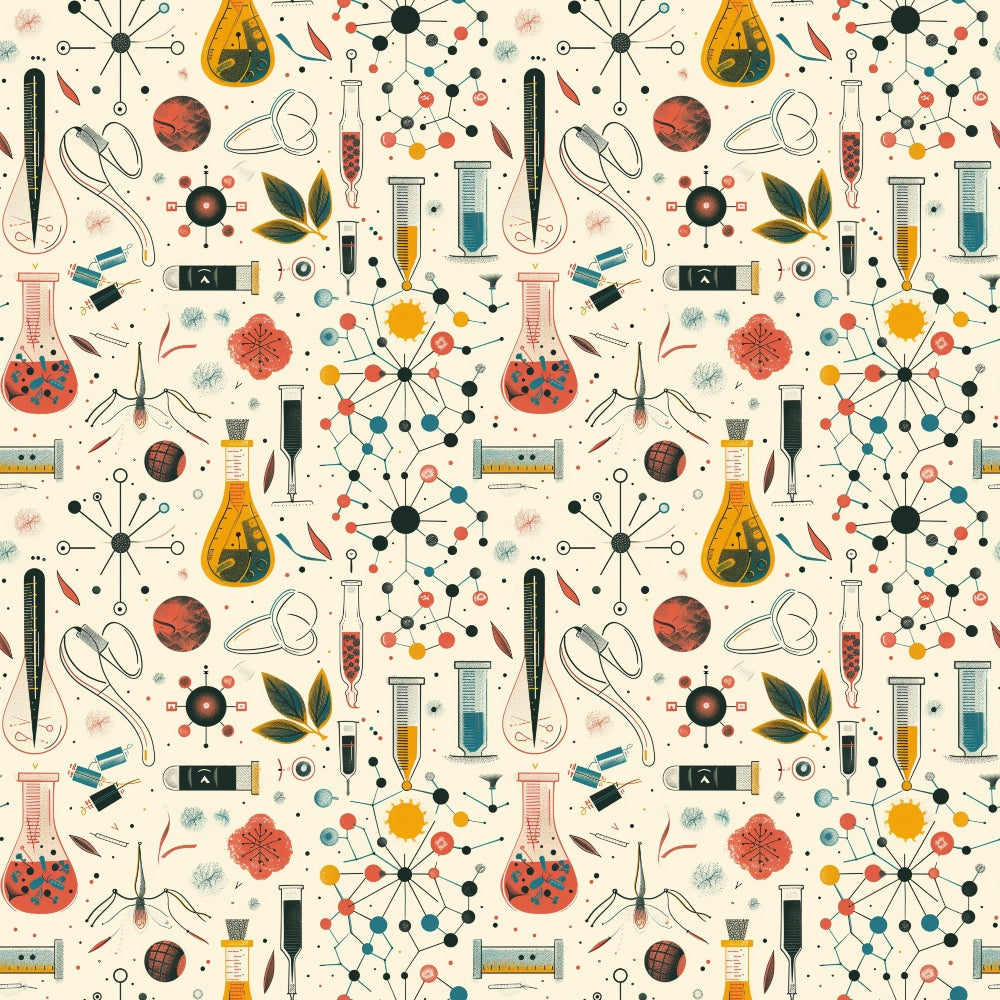 Science Kit Pattern 15 Quilting Cotton Fabric