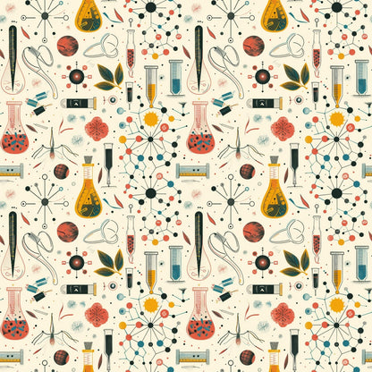 Science Kit Pattern 15 Quilting Cotton Fabric