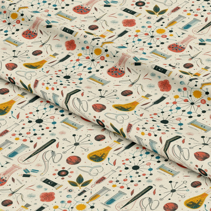 Science Kit Pattern 15 Quilting Cotton Fabric