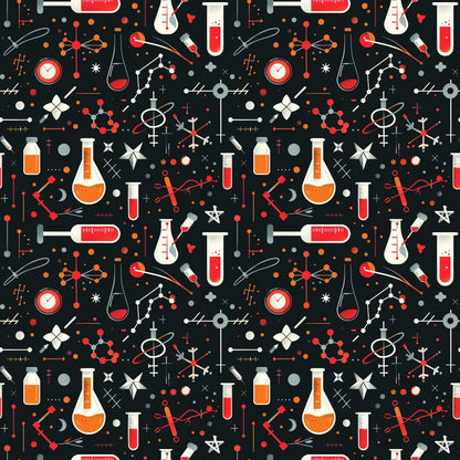 Retro Lab Pattern 16 Minky Fabric