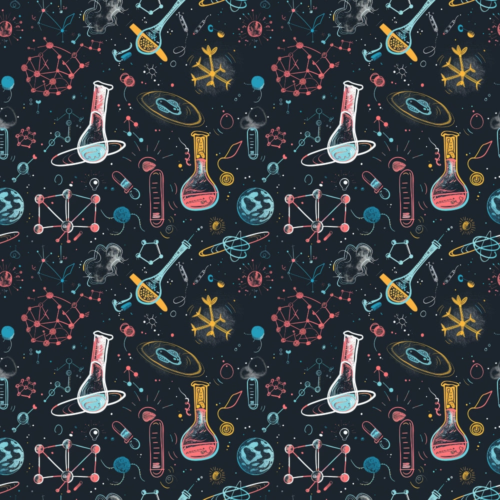 Science Kit Pattern 17 Quilting Cotton Fabric