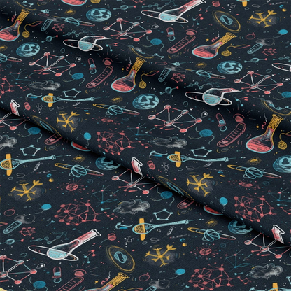 Science Kit Pattern 17 Quilting Cotton Fabric