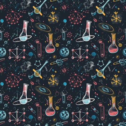 Retro Lab Pattern 17 Minky Fabric