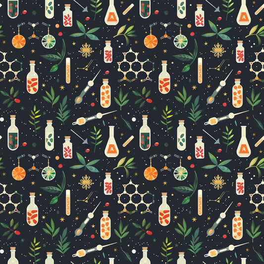 Science Kit Pattern 19 Quilting Cotton Fabric