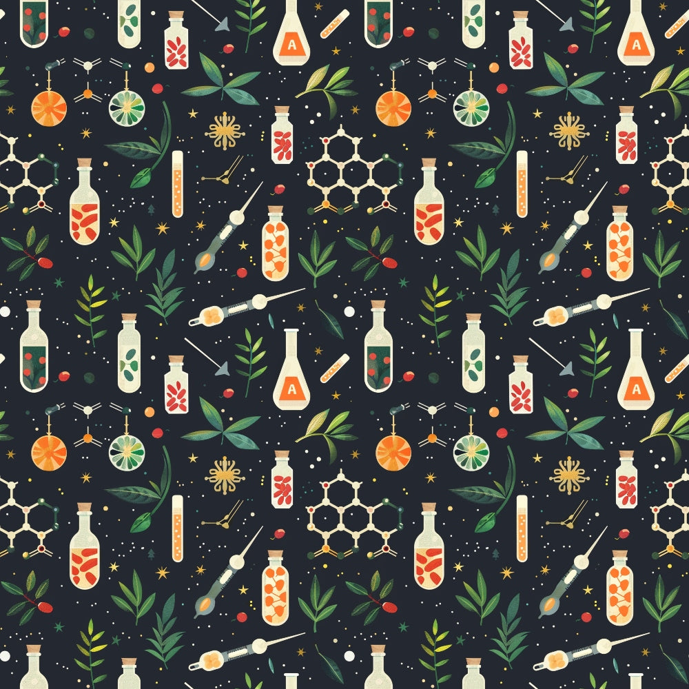 Retro Lab Pattern 19 Minky Fabric