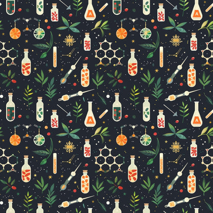 Retro Lab Pattern 19 Minky Fabric