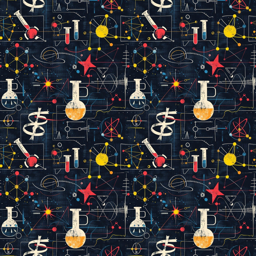 Science Kit Pattern 2 Quilting Cotton Fabric