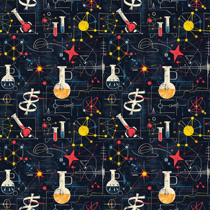 Science Kit Pattern 2 Quilting Cotton Fabric