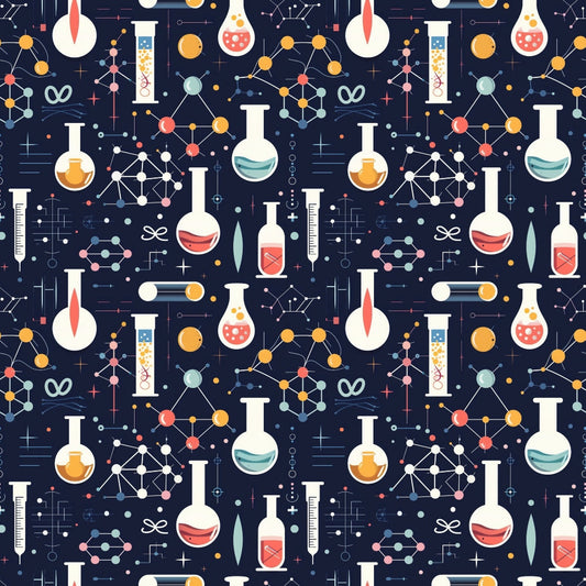 Science Kit Pattern 20 Quilting Cotton Fabric