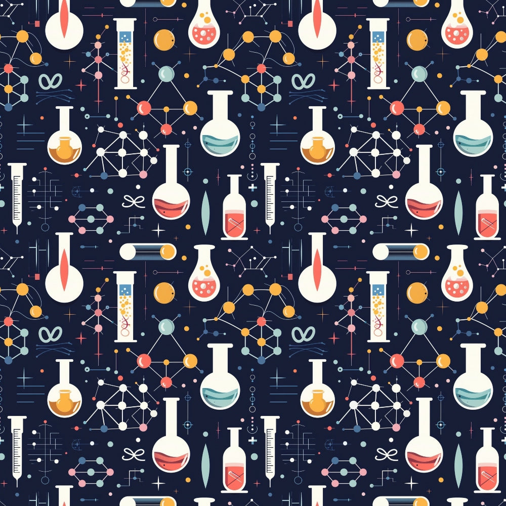 Retro Lab Pattern 20 Minky Fabric