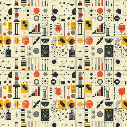 Science Kit Pattern 21 Quilting Cotton Fabric