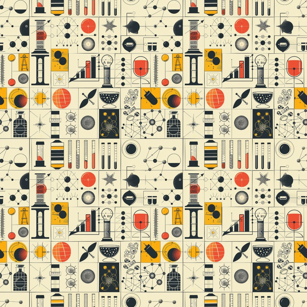 Retro Lab Pattern 21 Minky Fabric