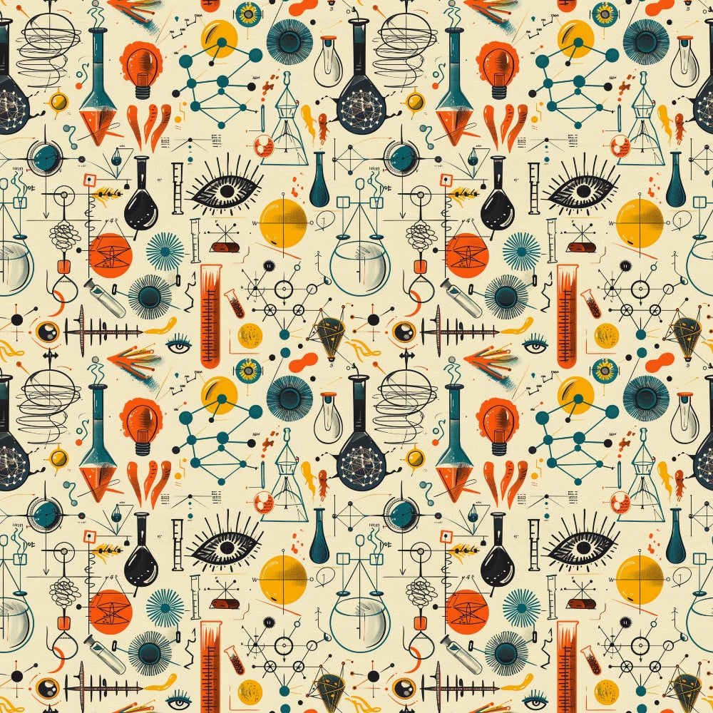 Science Kit Pattern 22 Quilting Cotton Fabric