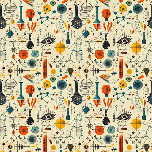 Science Kit Pattern 22 Quilting Cotton Fabric