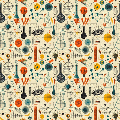 Retro Lab Pattern 22 Minky Fabric