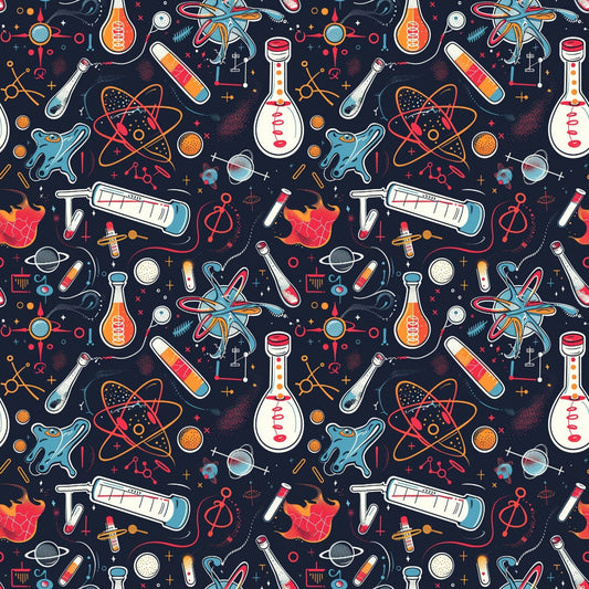 Science Kit Pattern 23 Quilting Cotton Fabric