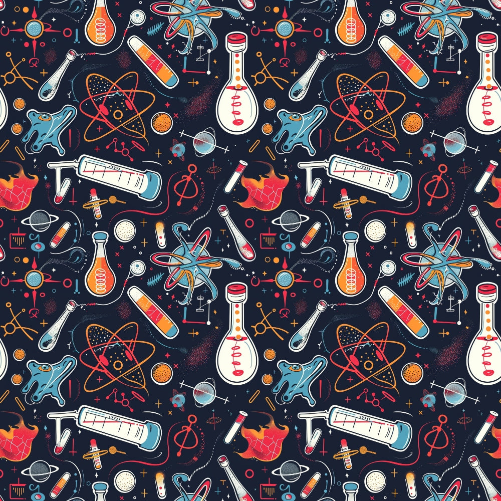 Retro Lab Pattern 23 Minky Fabric
