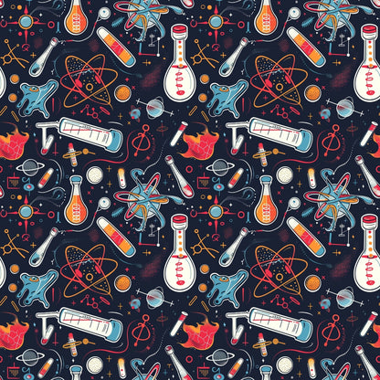 Retro Lab Pattern 23 Minky Fabric