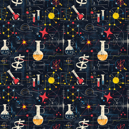 Retro Lab Pattern 2 Minky Fabric