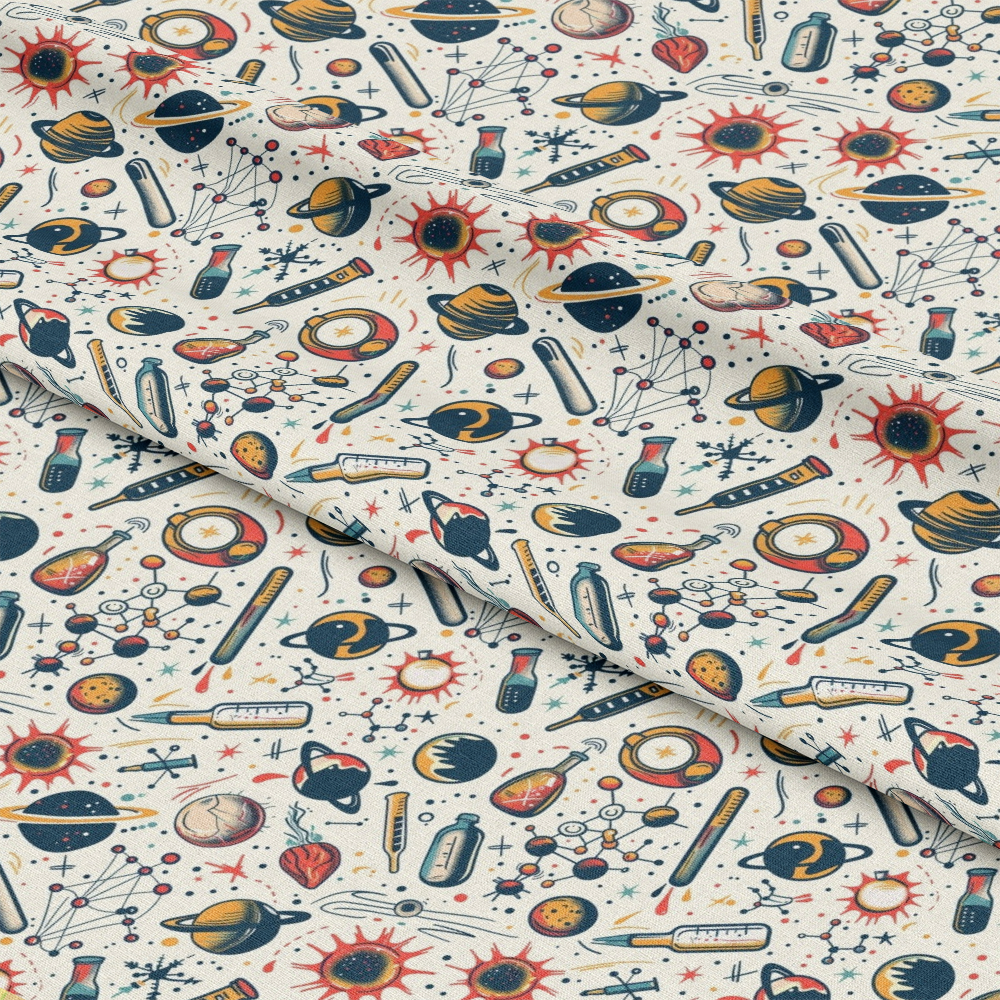 Science Kit Pattern 3 Quilting Cotton Fabric