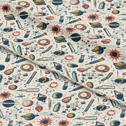 Science Kit Pattern 3 Quilting Cotton Fabric