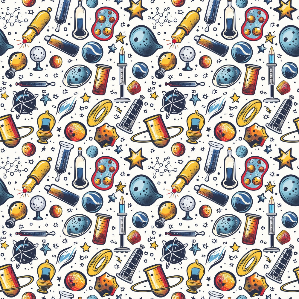 Science Kit Pattern 5 Quilting Cotton Fabric