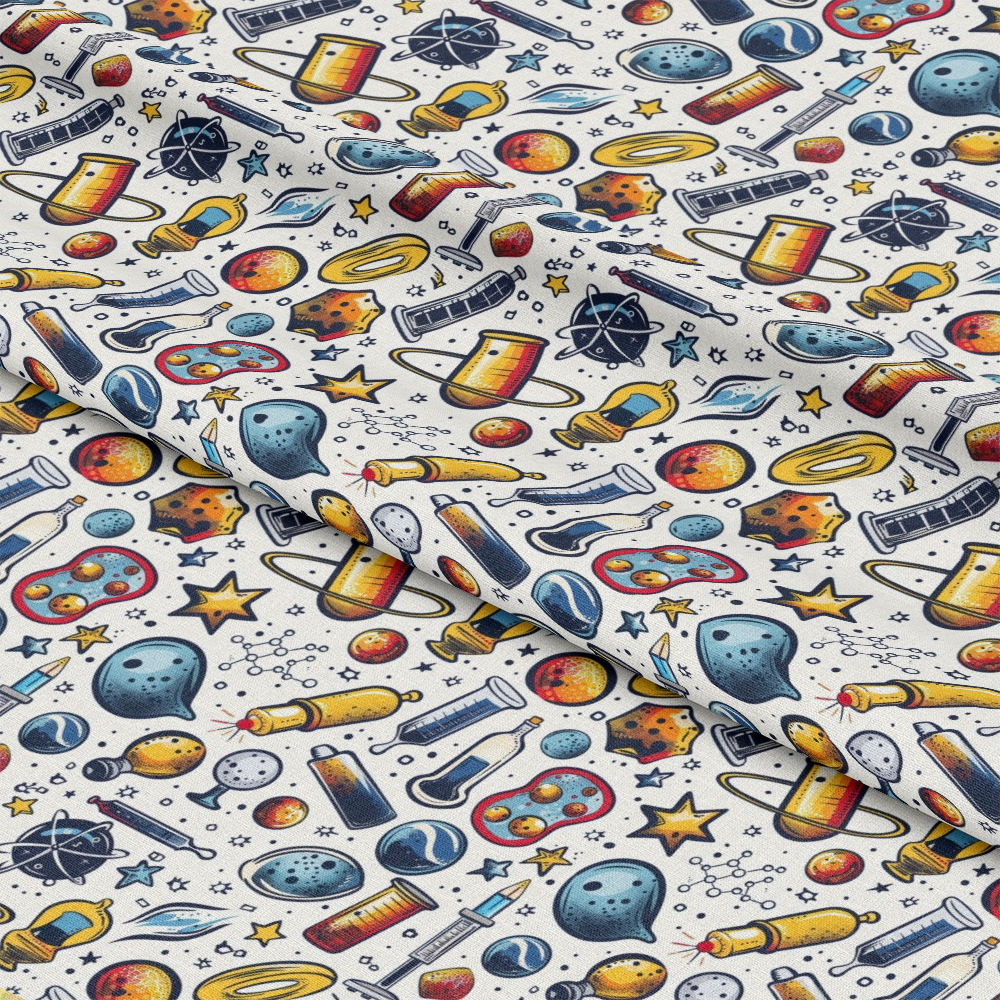 Science Kit Pattern 5 Quilting Cotton Fabric