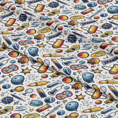 Science Kit Pattern 5 Quilting Cotton Fabric