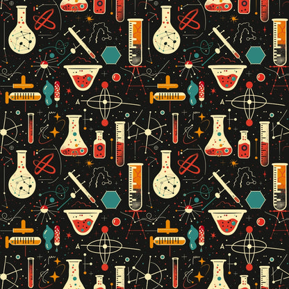 Science Kit Pattern 6 Quilting Cotton Fabric