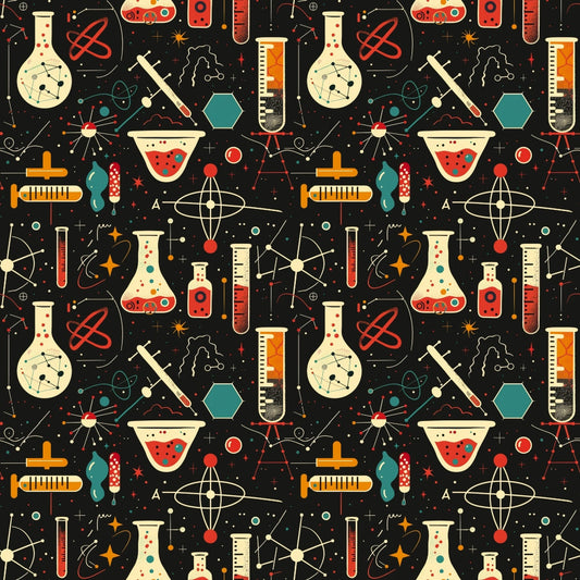 Science Kit Pattern 6 Quilting Cotton Fabric