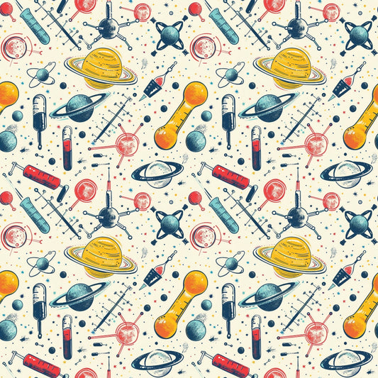 Science Kit Pattern 7 Quilting Cotton Fabric