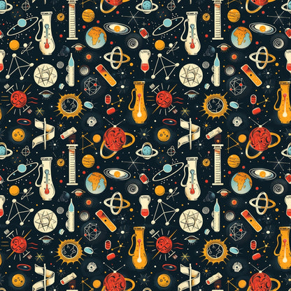 Retro Lab Pattern 9 Minky Fabric