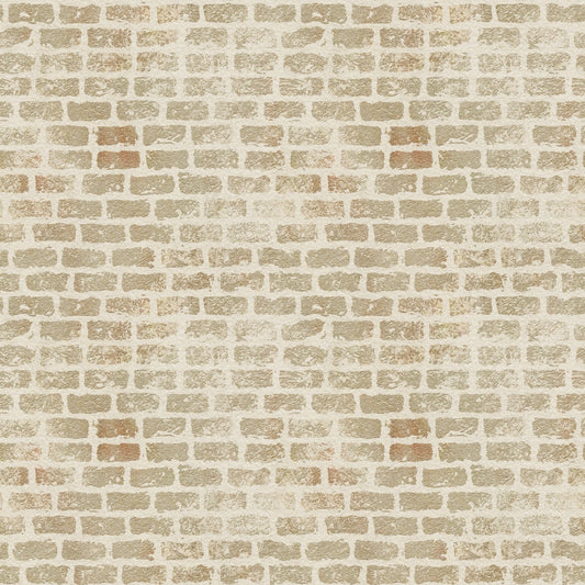 Grunge Brick Wall Pattern 7 Quilting Cotton Fabric