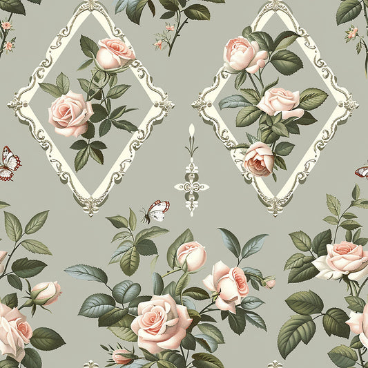 Seraphinas Victorian Roses Pattern 10 Quilting Cotton Fabric