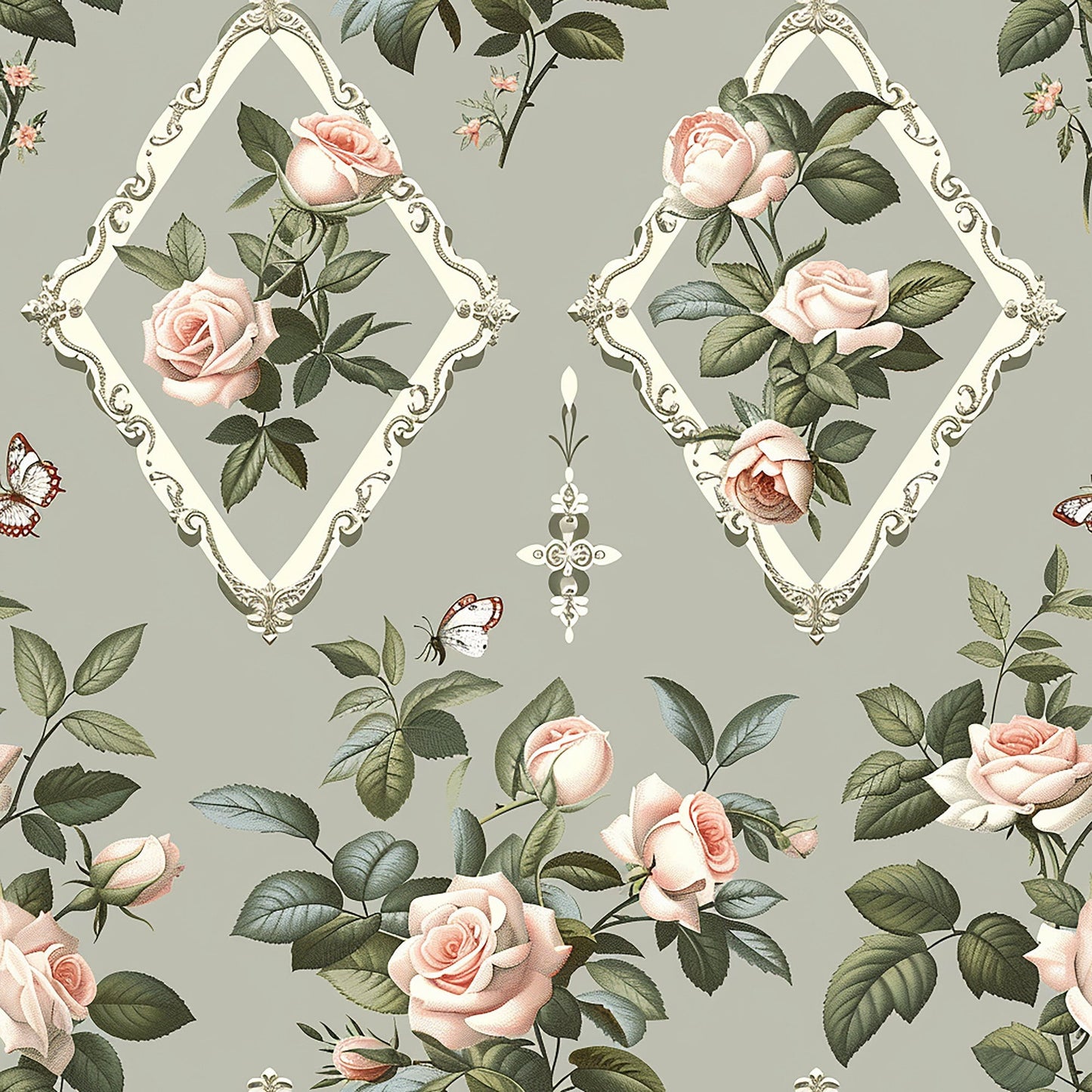 Seraphinas Victorian Roses Pattern 10 Quilting Cotton Fabric