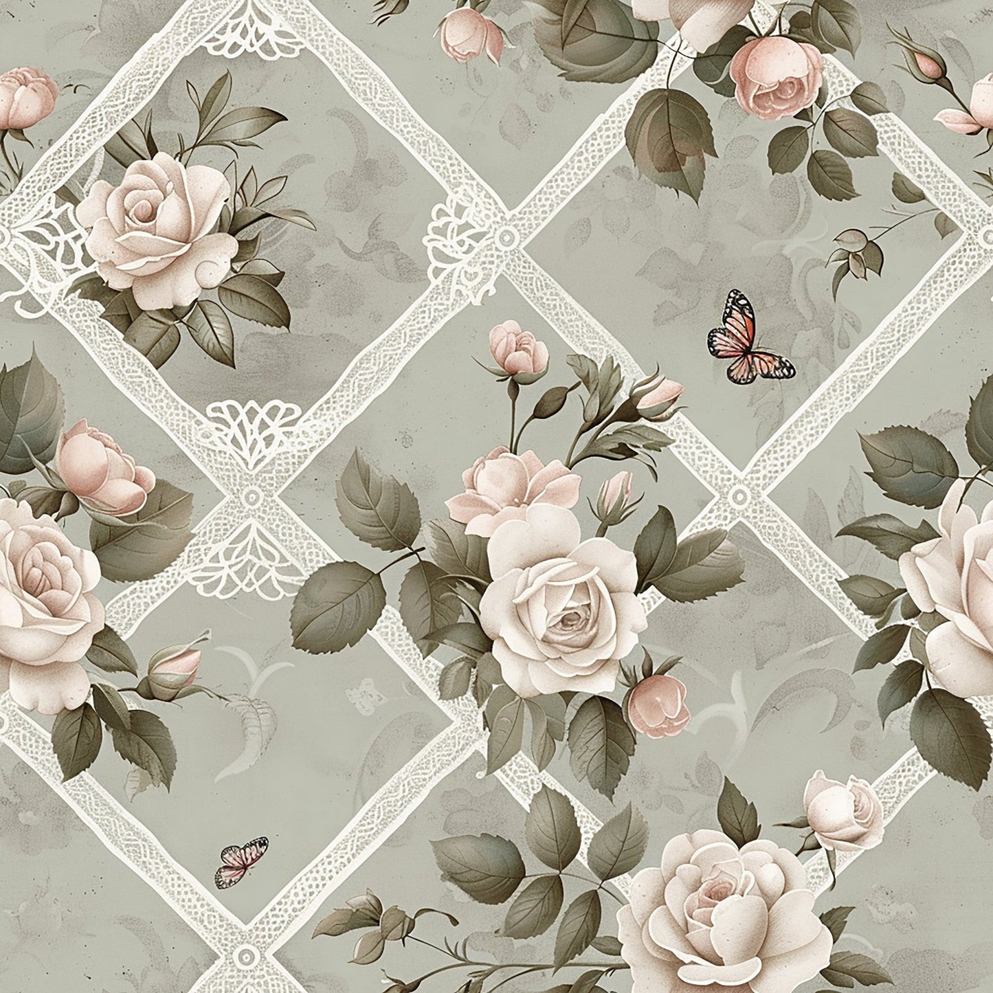 Seraphinas Victorian Roses Pattern 11 Quilting Cotton Fabric