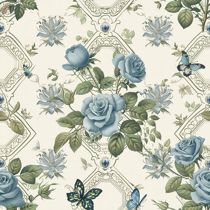 Heirloom Trellis Blooms Pattern 12 Minky Fabric