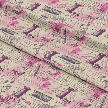 Sewing Journal Pattern 7 Quilting Cotton Fabric