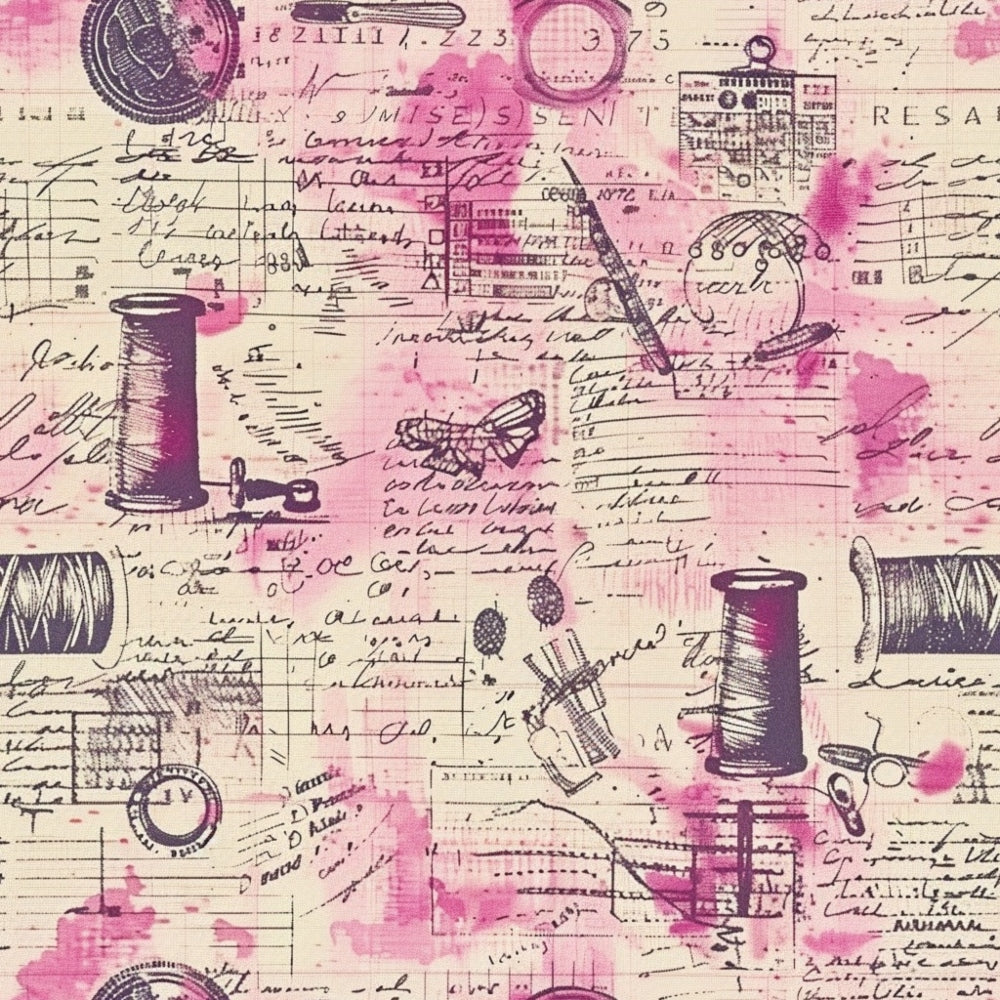 Vintage Notions Pattern 7 Minky Fabric