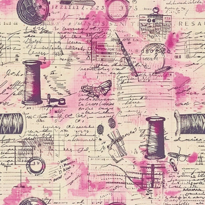 Vintage Notions Pattern 7 Minky Fabric