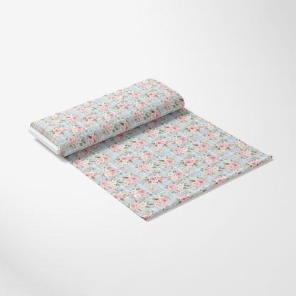 Shabby Chic Floral Plaid Pattern 4 Quilting Cotton Fabric