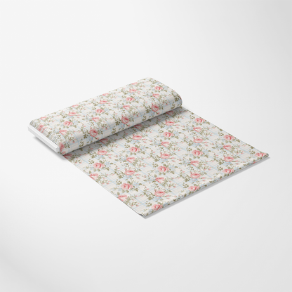 Shabby Chic Floral Plaid Pattern 8 Quilting Cotton Fabric