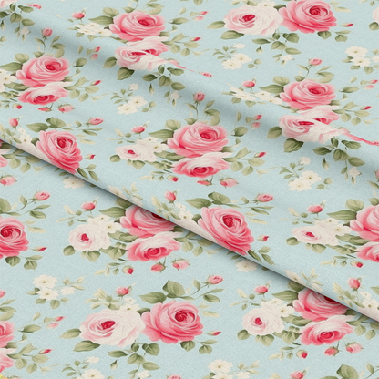 Shabby Chic Roses Pattern 10 Quilting Cotton Fabric