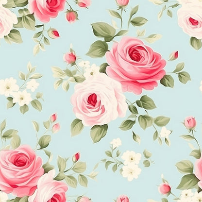 Vintage Blush Blooms Pattern 10 Minky Fabric
