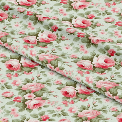Shabby Chic Roses Pattern 11 Quilting Cotton Fabric